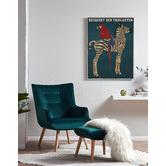 Arthouse Collective Munich Zoo Zebra Canvas Wall Art