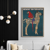 Arthouse Collective Munich Zoo Zebra Canvas Wall Art