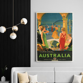 Arthouse Collective Vintage Australia 1920 Canvas Wall Art