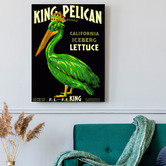 Arthouse Collective Vintage King Pelican California Canvas Wall Art