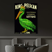 Arthouse Collective Vintage King Pelican California Canvas Wall Art
