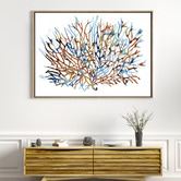 Arthouse Collective Coral Water Drop Shadow Framed Canvas Wall Art