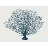 Arthouse Collective Blue Coral Fan Printed Wall Art