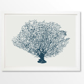 Arthouse Collective Blue Coral Fan Printed Wall Art