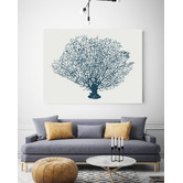 Arthouse Collective Blue Coral Fan Printed Wall Art