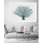 Arthouse Collective Blue Coral Fan Printed Wall Art
