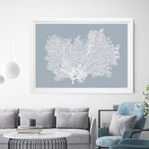 Arthouse Collective Light Blue Coral Printed Wall Art