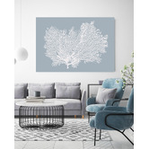 Arthouse Collective Light Blue Coral Printed Wall Art