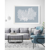 Arthouse Collective Light Blue Coral Printed Wall Art