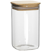 Ecology Ecology Pantry 1.1L Square Glass Canister with Bamboo Lid