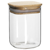 Ecology Ecology Pantry 800ml Square Glass Canister with Bamboo Lid