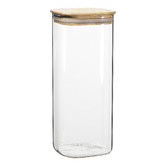 Ecology 4 Piece Ecology Pantry Square Glass Canister with Bamboo Lid ...
