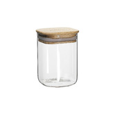Ecology 4 Piece Ecology Pantry Square Glass Canister with Bamboo Lid Set