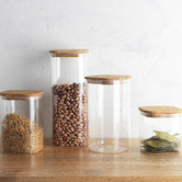 Ecology Ecology Pantry 2L Square Glass Canister with Bamboo Lid