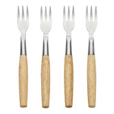 Ecology Alto Tapas Stainless Steel &amp; Rubberwood Forks
