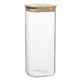 Ecology Ecology Pantry 2L Square Glass Canister with Bamboo Lid