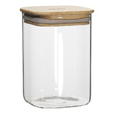 Ecology Ecology Pantry 1.1L Square Glass Canister with Bamboo Lid