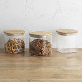 Ecology 3 Piece Pantry Square Glass Canister Set