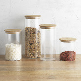 Ecology 4 Piece Pantry Round Glass Canister Set