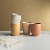 Ecology 4 Piece Sand Dusk Tan &amp; Linen Dwell 220ml Cuddle Mug Set