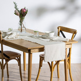 Ecology Flax Fray Cotton-Blend Table Runner