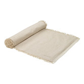 Ecology Flax Fray Cotton-Blend Table Runner