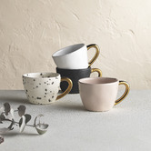 Ecology 4 Piece Speckle 60ml Stoneware Espresso Cup Set