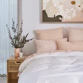 Ecology White Dream Linen-Blend Quilt Cover