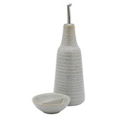 Ecology 2 Piece Ottawa Stoneware Oil Bottle &amp; Salt Dish Set