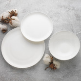 Ecology 12 Piece White Canvas Coupe Dinner Set