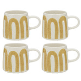 Ecology White &amp; Yellow Nomad 340ml Stoneware Mugs