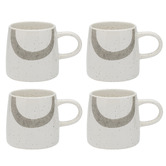 Ecology White &amp; Charcoal Nomad 340ml Stoneware Mugs