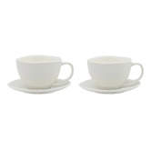 Ecology Haven 270ml Porcelain Teacups &amp; Saucers