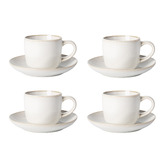 Ecology Element 120ml Stoneware Espresso Cups &amp; Saucers