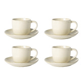 Ecology Element 120ml Stoneware Espresso Cups &amp; Saucers