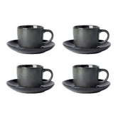 Ecology Element 120ml Stoneware Espresso Cups &amp; Saucers