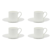 Ecology Canvas 90ml Fine Bone China Espresso Cups &amp; Saucers