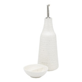Ecology 2 Piece Ottawa Stoneware Oil Bottle &amp; Salt Dish Set