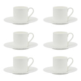 Ecology Canvas 90ml Fine Bone China Espresso Cups &amp; Saucers
