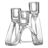 Ecology 3 Piece Curlicue &amp; Lume Candle Holder Set