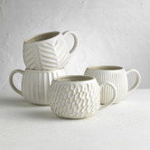 Ecology 8 Piece Fossil 330ml Stoneware Mug Set