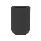 Porto 2 Piece Black Soho Toilet Brush &amp; Holder Set