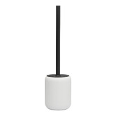 Porto 2 Piece White York Toilet Brush &amp; Holder Set