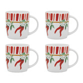 Porto Cucina Chilli 300ml Porcelain Mugs