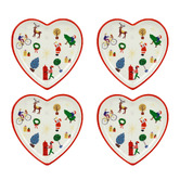 Porto Night Before Festive Porcelain Heart Plates