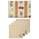 Porto 5 Piece Valentina Cotton Tablecloth &amp; Napkin Set