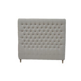 Hamilton Furniture Chesterfield Bed Head Queen Oatmeal Linen