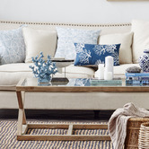 Hamilton Furniture Lorelia Rectangular Glass &amp; Oak Wood Coffee Table