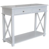 Hamilton Furniture Hamptons X-Brace 2 Drawer Birch Console Table