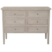 Hamilton Furniture Partrack Oak Wood 6 Drawer Chest
